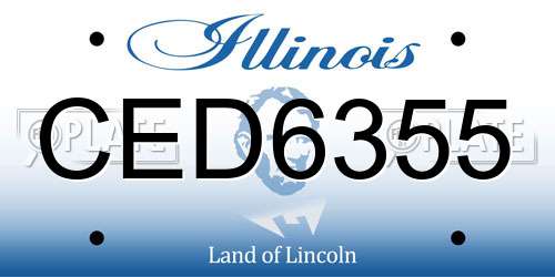 CED6355 Illinois License Plate