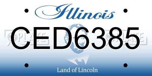 CED6385 Illinois License Plate
