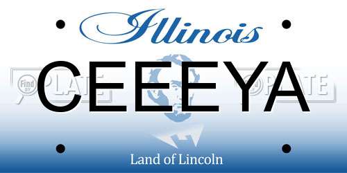 CEEEYA Illinois License Plate
