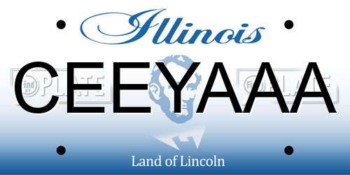 CEEYAAA Illinois License Plate