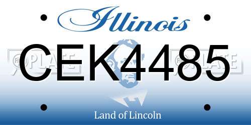 CEK4485 Illinois License Plate