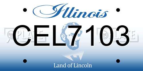 CEL7103 Illinois License Plate