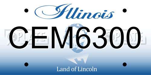 CEM6300 Illinois License Plate