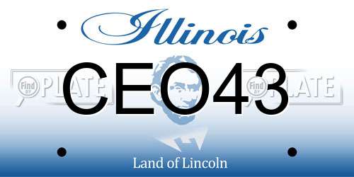 CEO43 Illinois License Plate