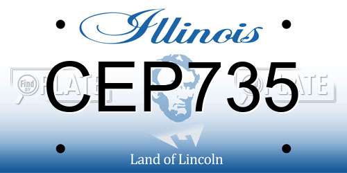 CEP735 Illinois License Plate