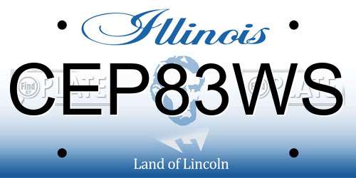 CEP83WS Illinois License Plate