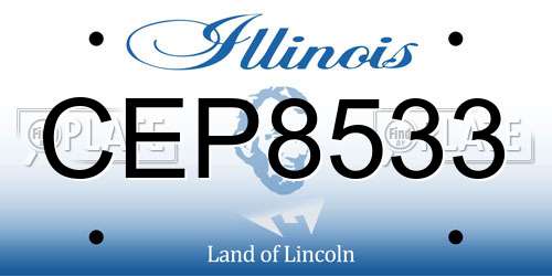 CEP8533 Illinois License Plate