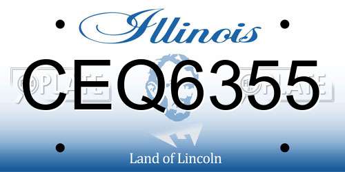 CEQ6355 Illinois License Plate