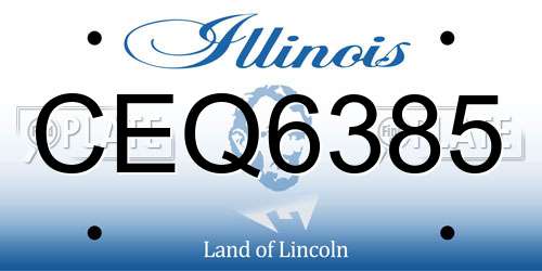 CEQ6385 Illinois License Plate
