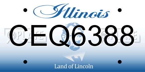 CEQ6388 Illinois License Plate