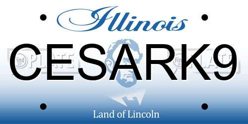 CESARK9 Illinois License Plate