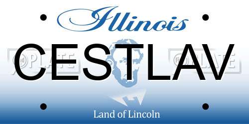 CESTLAV Illinois License Plate