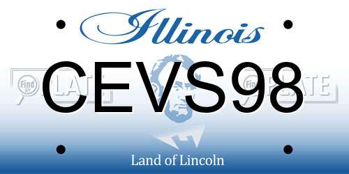 CEVS98 Illinois License Plate