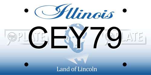 CEY79 Illinois License Plate