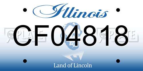 CF04818 Illinois License Plate