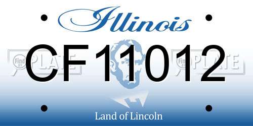 CF11012 Illinois License Plate