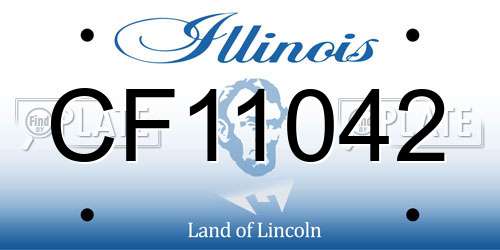 CF11042 Illinois License Plate