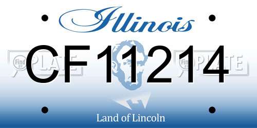 CF11214 Illinois License Plate