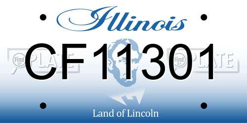CF11301 Illinois License Plate