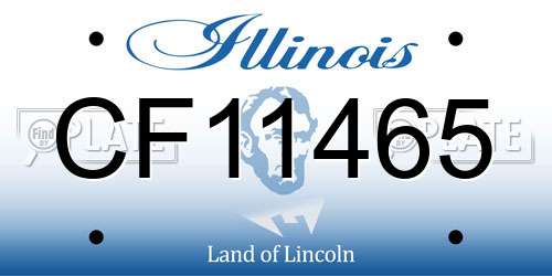 CF11465 Illinois License Plate