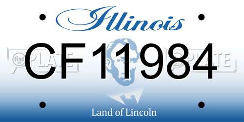 CF11984 Illinois License Plate