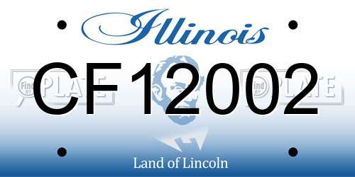 CF12002 Illinois License Plate