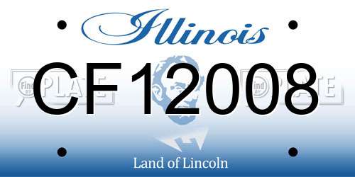 CF12008 Illinois License Plate
