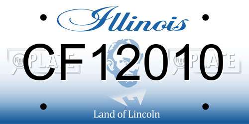 CF12010 Illinois License Plate