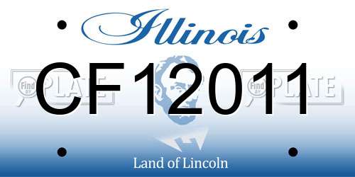 CF12011 Illinois License Plate