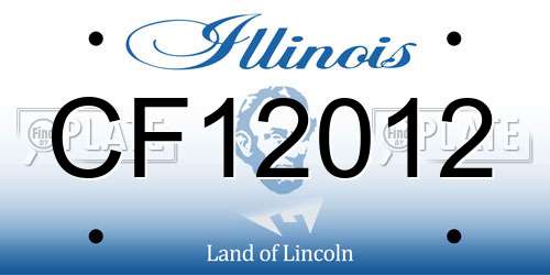 CF12012 Illinois License Plate