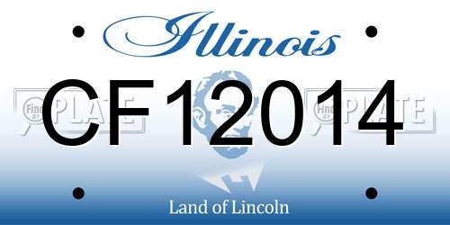 CF12014 Illinois License Plate