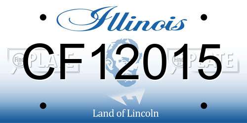 CF12015 Illinois License Plate