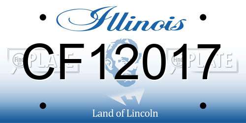 CF12017 Illinois License Plate