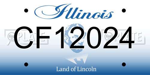 CF12024 Illinois License Plate