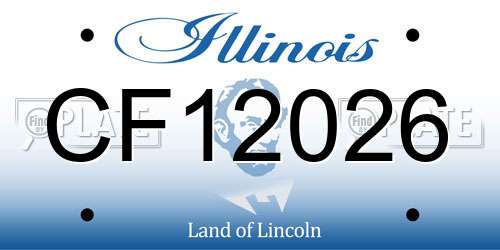 CF12026 Illinois License Plate