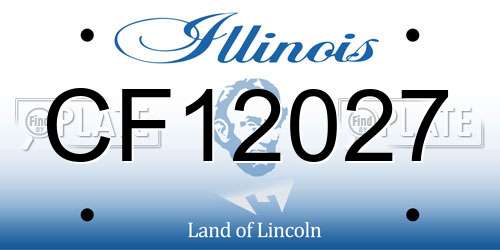 CF12027 Illinois License Plate