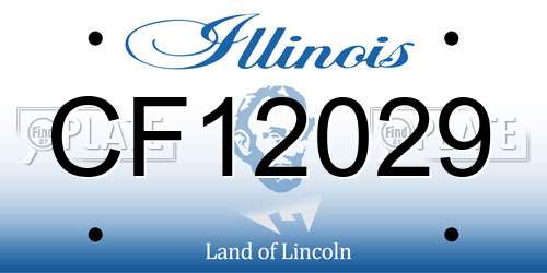 CF12029 Illinois License Plate