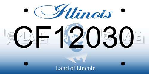 CF12030 Illinois License Plate