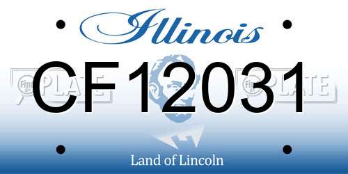 CF12031 Illinois License Plate