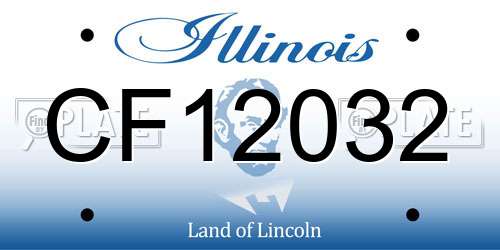 CF12032 Illinois License Plate