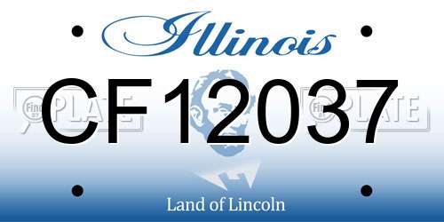 CF12037 Illinois License Plate