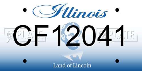 CF12041 Illinois License Plate