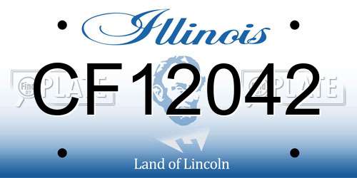 CF12042 Illinois License Plate