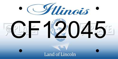 CF12045 Illinois License Plate