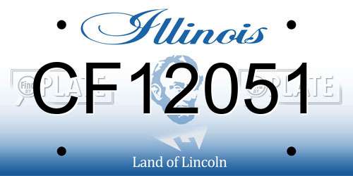 CF12051 Illinois License Plate