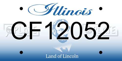 CF12052 Illinois License Plate