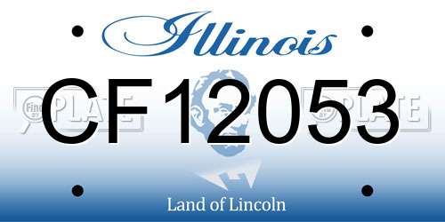 CF12053 Illinois License Plate