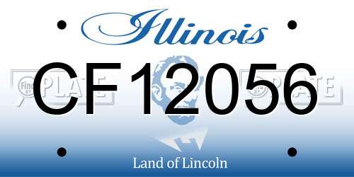 CF12056 Illinois License Plate
