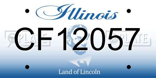 CF12057 Illinois License Plate