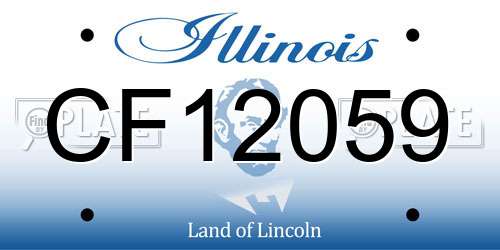CF12059 Illinois License Plate